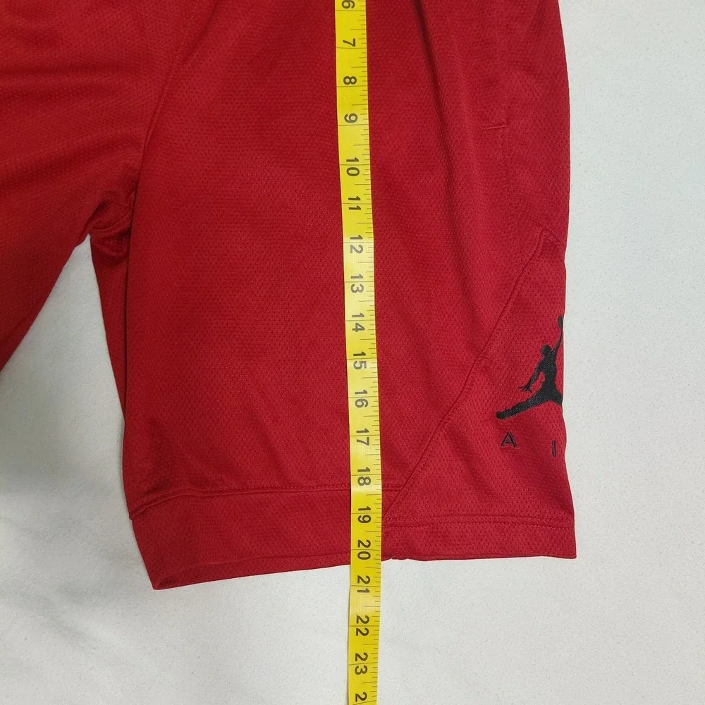 Air Jordan Dri-FIT Basketball Shorts Red Mesh Medium Youth Drawstring Jumpman